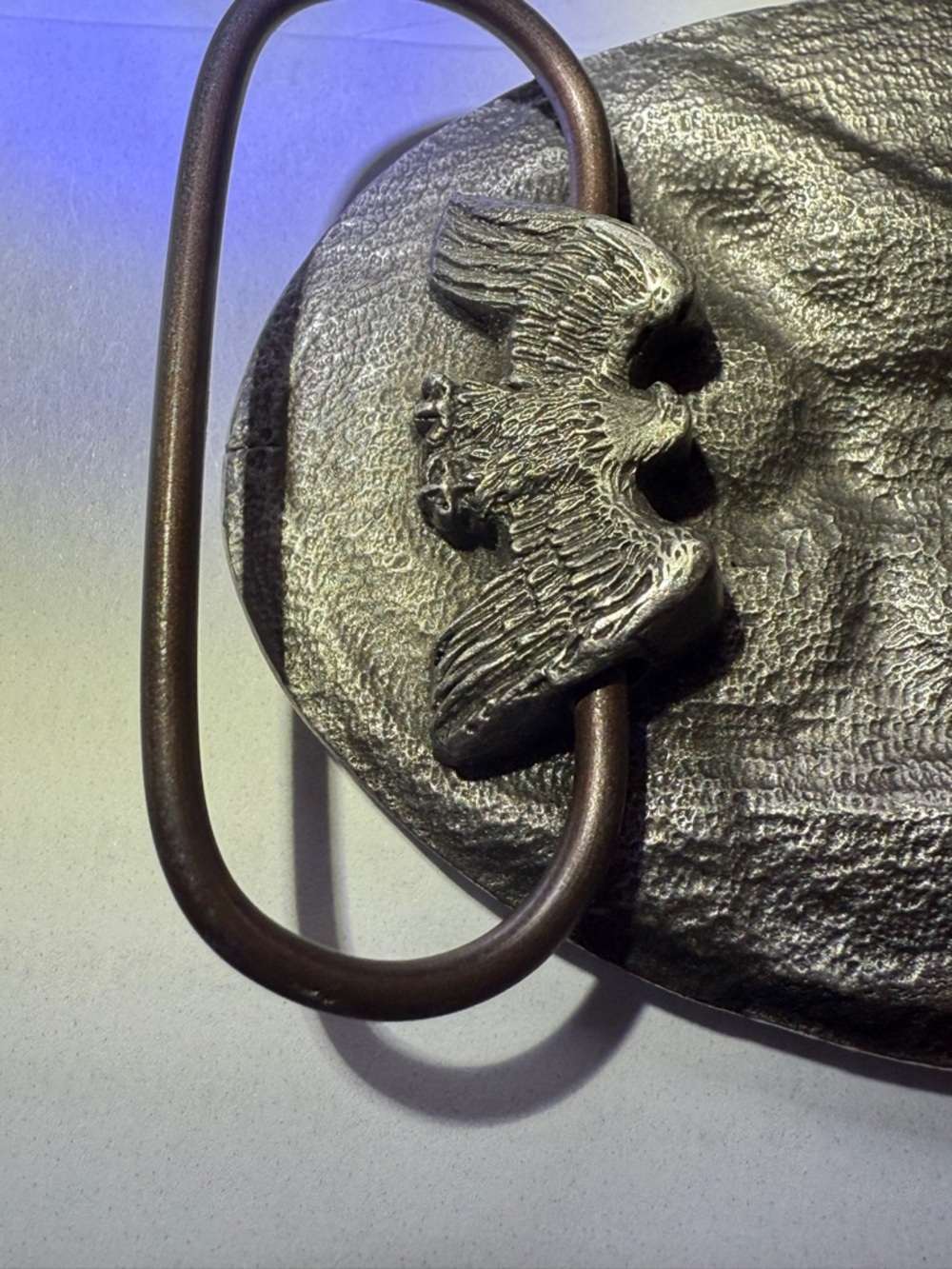 NASA American Soul New York City made in America Silver & Blue Oval Belt Buckle - Picture 5 of 13